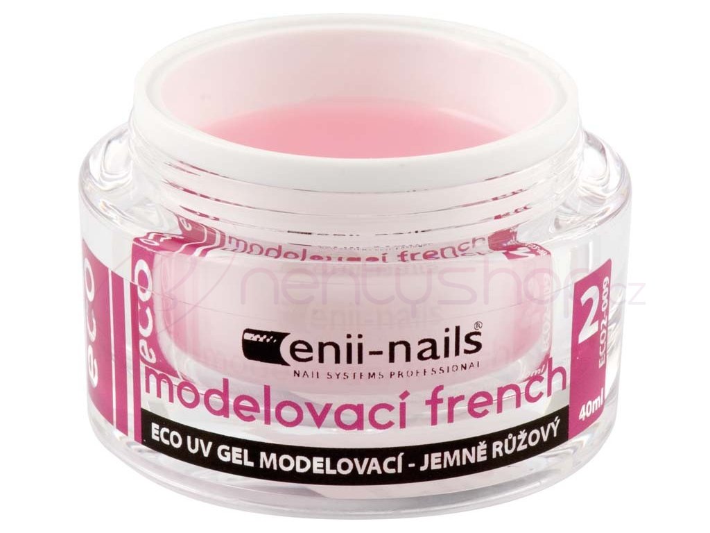 ECO2 UV gel modelovací french jemně růžový 10ml