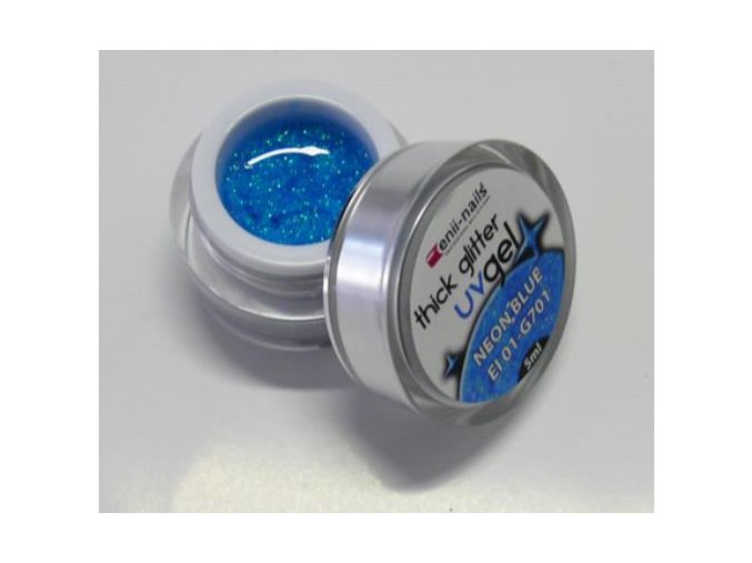 Glitrový gel - neon blue 5ml