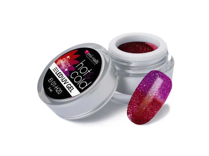 Hot & cold glitter LED/UV gel 5ml č.20