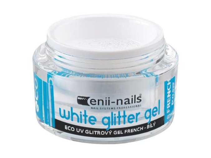 UV GEL french white glitter 10ml