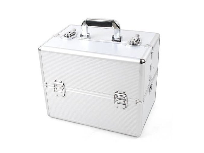 Kosmetický kufr - stříbrný