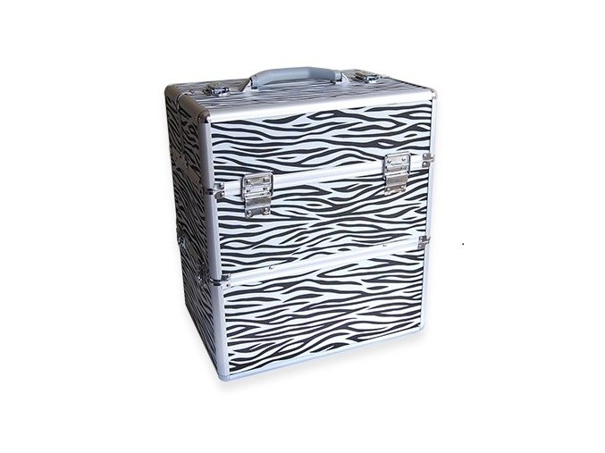 LCD kosmetický kufr - zebra