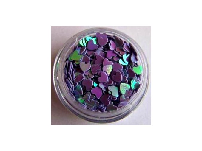 Zdobení nehtů srdíčka (fialové) 500ks