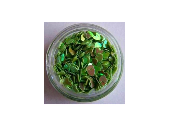 Zdobení nehtů srdíčka (zelené) 500ks