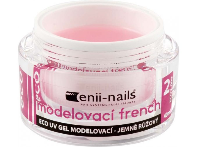 ECO2 UV gel modelovací french jemně růžový 10ml