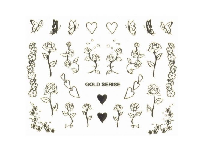 Vodolepky na nehty, zlaté motivy