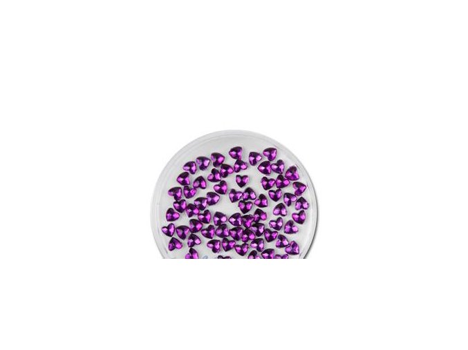 Zdobení nehtů srdíčka purpurové 50 ks
