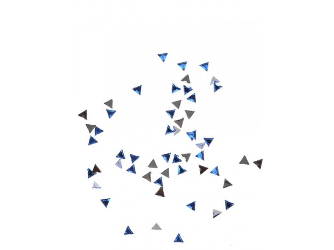 Zdobení nehtu, modré trojúhelníky, 50 ks