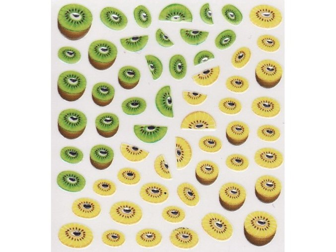 Nálepky na nehty, kiwi