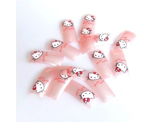 Růžové tipy 70 ks - Hello Kitty
