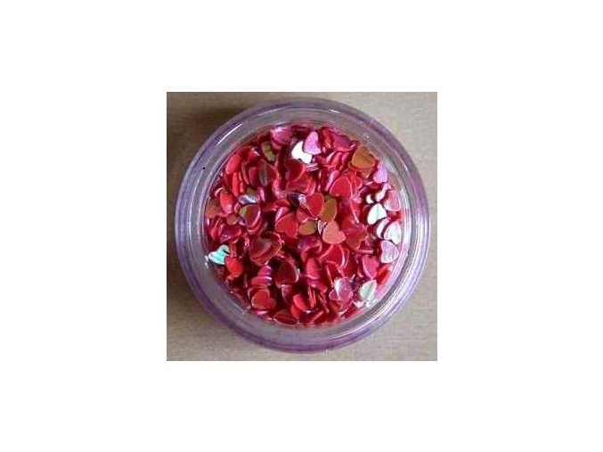 Zdobení nehtů srdíčka (červené) 500 ks