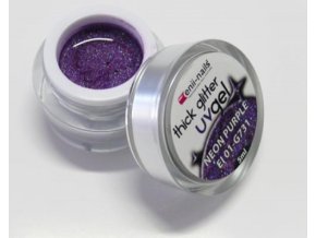 Glitrový gel - neon purple 5ml