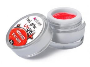 Glitrový gel - neon red 5ml