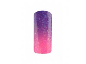 Thermo gel lak 5ml, glitter fialovo-růžová