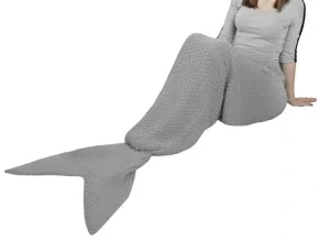 Deka mořská panna XXL 225 cm - šedá