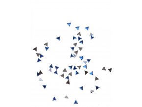 Zdobení nehtu, modré trojúhelníky, 50 ks