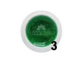 UV gel Sunny nails 5ml, zelený glitter