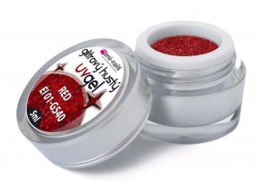 Glitrový UV gel red 5ml