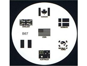 Destička na razítka B67 vlajky