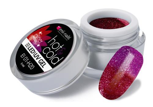 ENII NAILS Hot & cold glitter LED/UV gel 5ml č.20