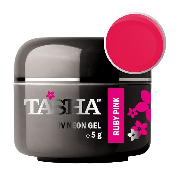 TASHA Barevný gel Neon Ruby Pink 5g Black Line