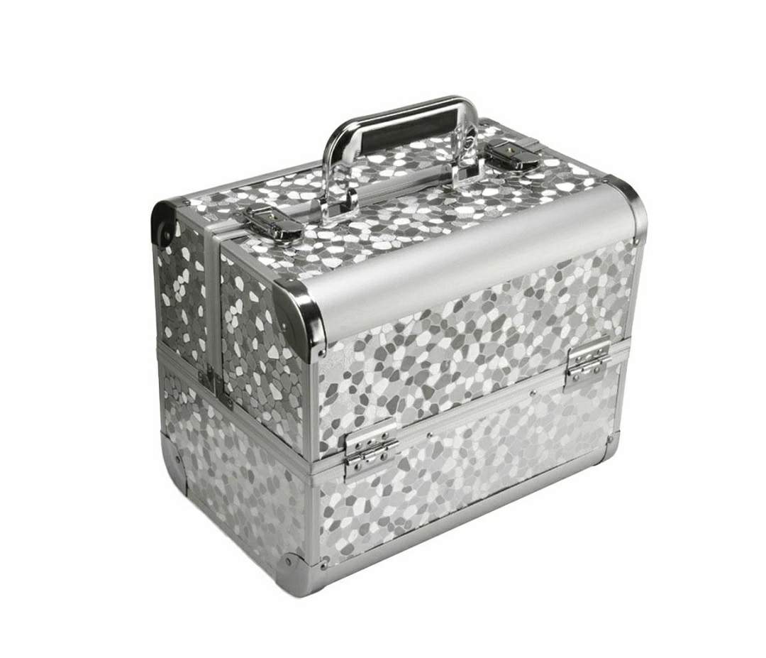 Kosmetický kufr - stříbrný