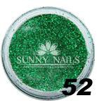 SUNNY NAILS Barevný akryl, glitter zelený