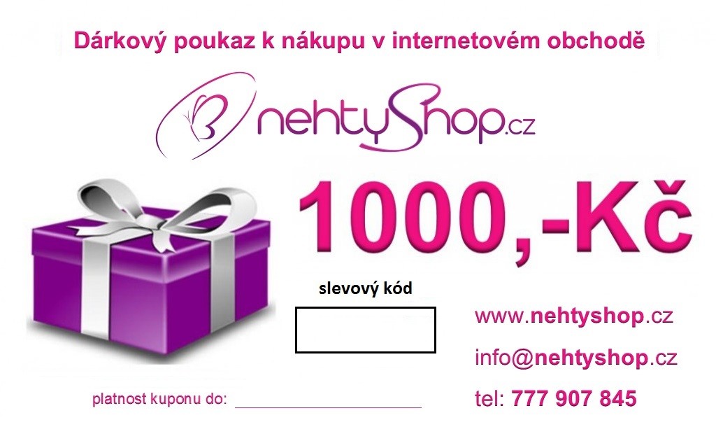 NEHTYSHOP Dárkový poukaz 1000 Kč