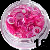 NehtyShop Flitry - tmavě růžové kolečka na nehty