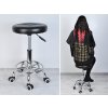 Kosmetický taburet - kolečková židle