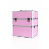 LCD kosmetický kufr, růžový třpytivé flitry