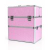 LCD kosmetický kufr, růžový s třpytivými flitry