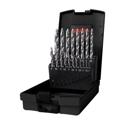 25512 ruko sada vrtaku do kovu s britem flowstep hss g 19 dilu 1 10 mm plastovy box
