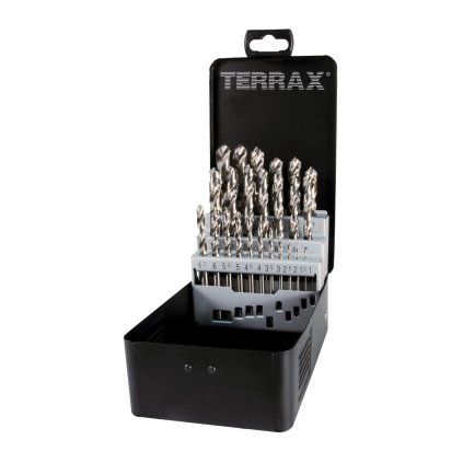 23208 ruko sada vrtaku do kovu vybrusovane terrax kovovy obal 1 5 13 mm 25 dilu