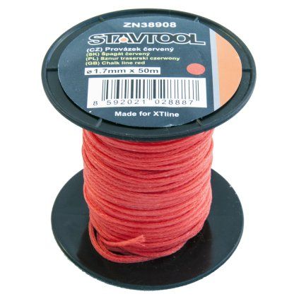77750 stavtool provazek cerveny 50 m 1 7 mm