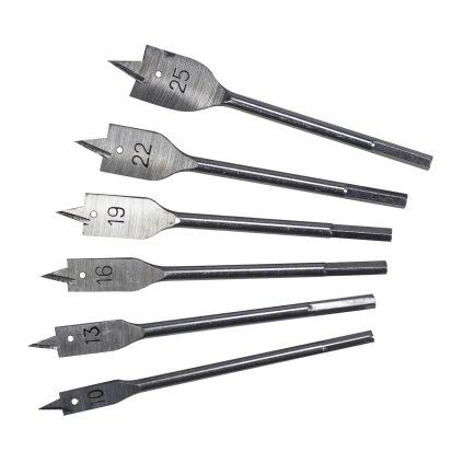 22764 stavtool sada plochych vrtaku do dreva 6 dilu 10 25 mm pvc obal
