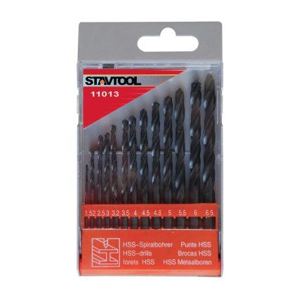 22707 stavtool sada vrtaku do kovu cerne hss r 1 5 6 5 mm 13 dilu pvc obal