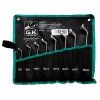 19632 gk tools sada ockovych klicu vyhnutych chrom 8 dilu 6 22 mm textilni obal
