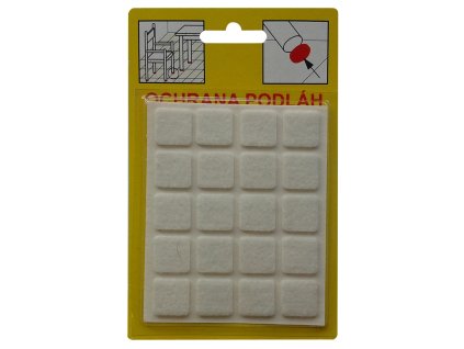 Filcová ochrana samolepící | 101B - bílá 16x16x3 mm