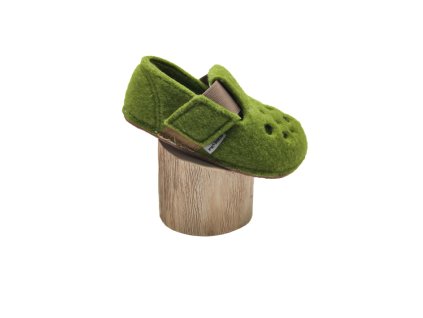 Pegres BF04 barefoot přezůvky ZELENÉ- filc