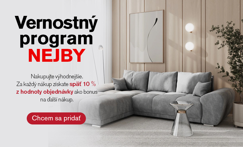 Vernostný klub NEJBY – získajte 10 % späť z každého nákupu