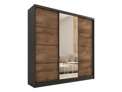 satni skrin harazia zrcadlem cerny matdub lefkas p 252360 img bro loft180 cm dl z 252361 fd 99