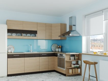 Rohová kuchyňa RUTHIN 250x170, rijeka svetlá