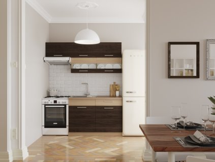 Kuchyňa RUTHIN 120/180 cm, rijeka tmavá