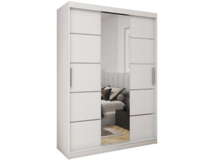 satni skrin rebeca 150 se zrcadlem 4 supliky a 2 satnimi tycemi bily mat img pk509237 fd 99