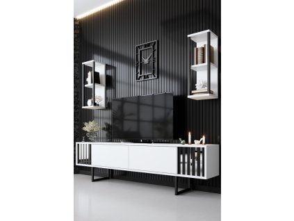 chrome line white black tv jednotka bila cerna img ASG 618BLY1143 fd 99