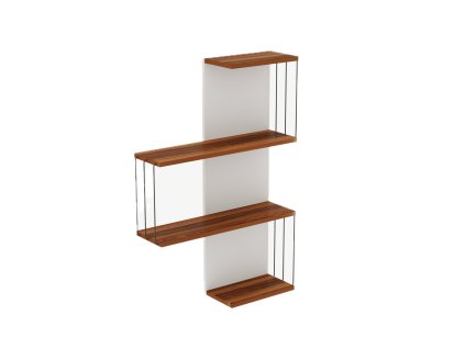 Nástenná polica AMYTIS, borovica/biela