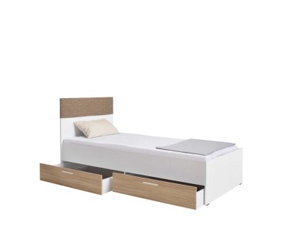 postel kry 822 mb 3 100x200 cm se zasuvkama italsky dub bila img ar kry 822 mb 3 1 fd 99
