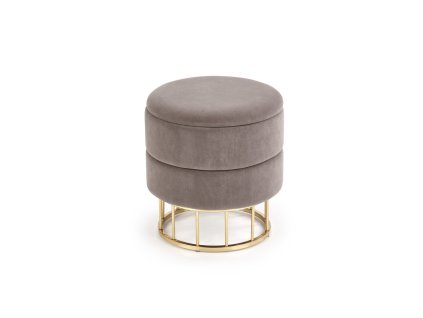 Taburet BONANZA s úložným priestorom, sivá