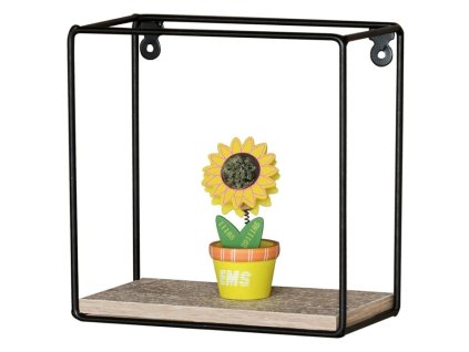 policka nastenna 30 cm mdf dekor dub kov cerny mat img AUT P 061@OAK fd 99